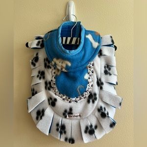 Designer Handmade Fleece Jacket with Collar and Matching Lining.